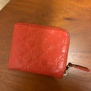Comme des Garcons Orange Clover Embossed Wallet